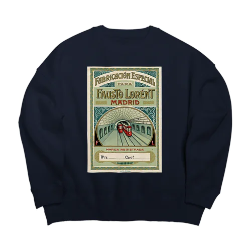 スペイン・マドリード　地下鉄　1930年代　 Big Crew Neck Sweatshirt