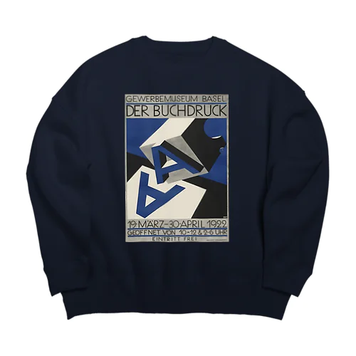 スイス・バーゼル　1922年 活版印刷 Big Crew Neck Sweatshirt