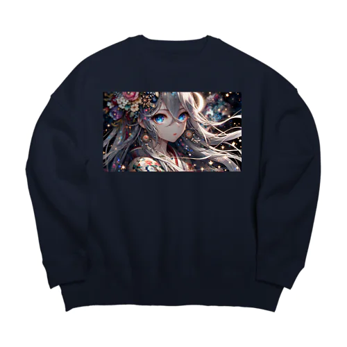 月下の神秘的な夜 Big Crew Neck Sweatshirt