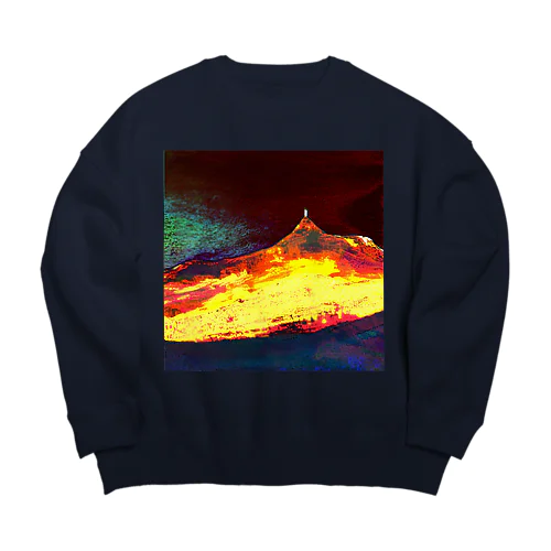 火口の夜 Big Crew Neck Sweatshirt