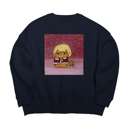 サンタさんのお手伝い Big Crew Neck Sweatshirt