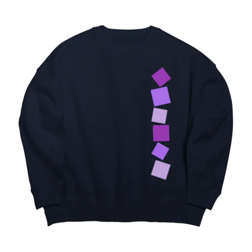 紫色の四角形 Big Crew Neck Sweatshirt