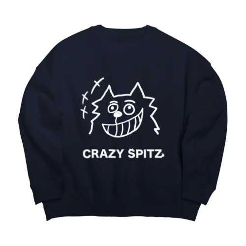 CRAZY SPITZ「HA HA HA」ver.white Big Crew Neck Sweatshirt