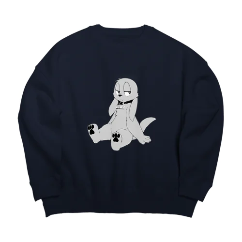 犬岡ジョニイ　おすわり Big Crew Neck Sweatshirt