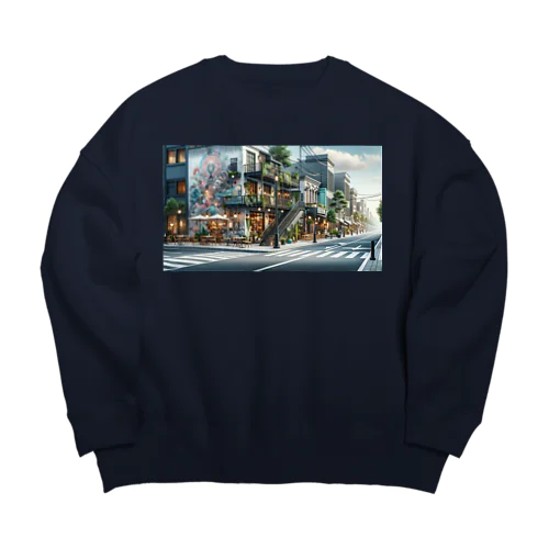 ノスタルジーシティ Big Crew Neck Sweatshirt