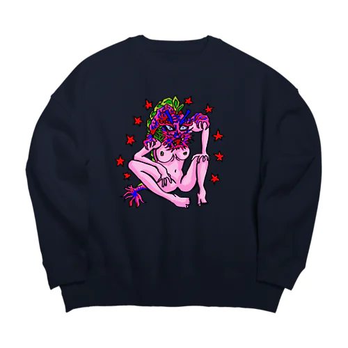 ドラゴンヘッドガール Big Crew Neck Sweatshirt