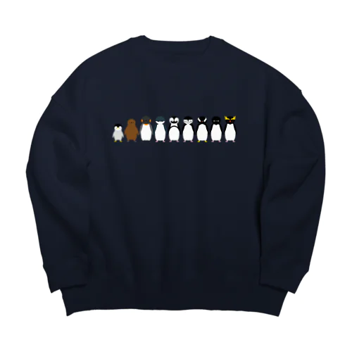 ペンギンたち、整列！ Big Crew Neck Sweatshirt