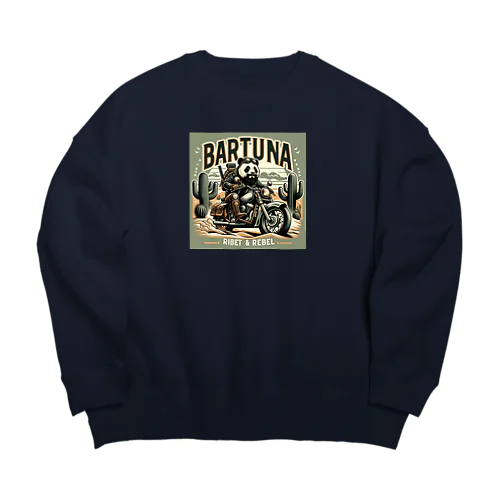 悪ひげパンダ Big Crew Neck Sweatshirt