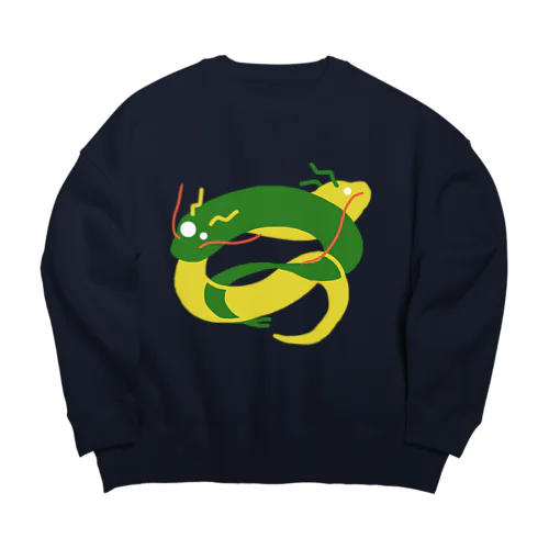 たつにょろり Big Crew Neck Sweatshirt