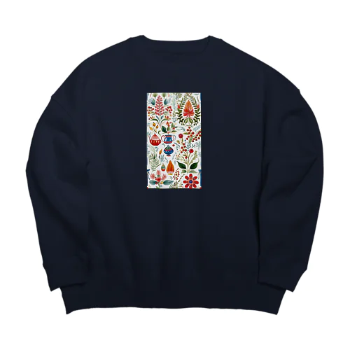 花の詩カップ(The Flower Poetry Cup) Big Crew Neck Sweatshirt