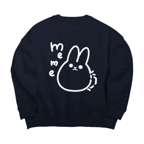 うさぎのmeme Big Crew Neck Sweatshirt