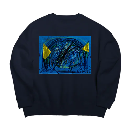 青丸。 Big Crew Neck Sweatshirt