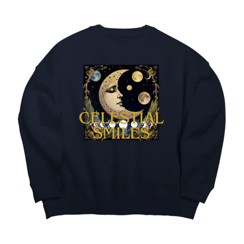 「Celestial Smiles（天空の微笑み）」 Big Crew Neck Sweatshirt