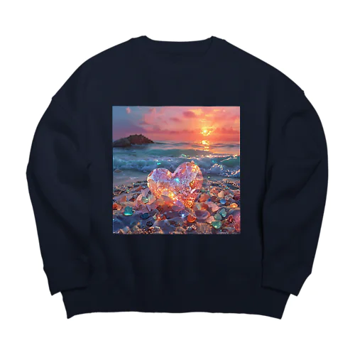 美しすぎるハートシーグラス Big Crew Neck Sweatshirt