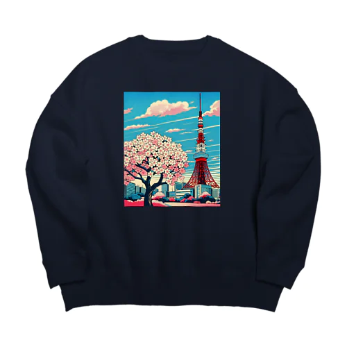 I love TOKYO🗼 Big Crew Neck Sweatshirt