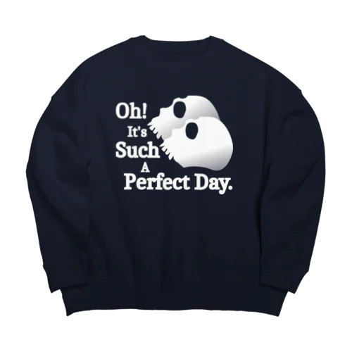 Oh! It's Such A Perfectday.（白） Big Crew Neck Sweatshirt