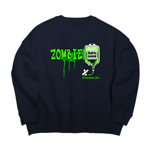 ゾンビになっちゃうゾンビ点滴 (ハロウィン) Big Crew Neck Sweatshirt