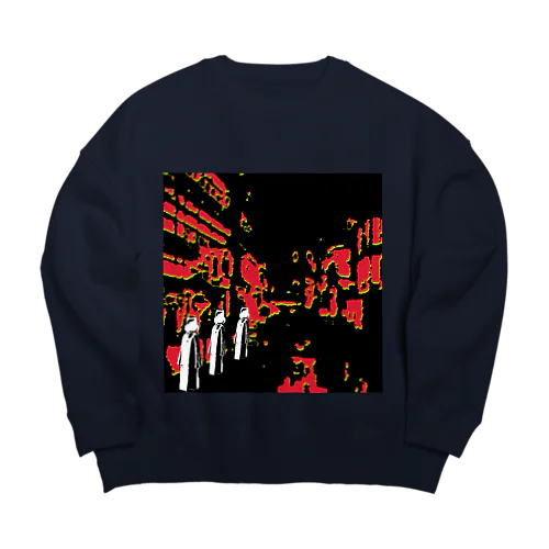 銀山ノスタルジック Big Crew Neck Sweatshirt