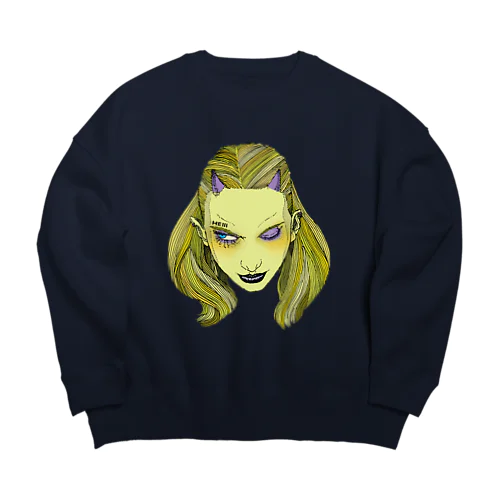 目デ殺ス ビックシルエットスウェット Big Crew Neck Sweatshirt