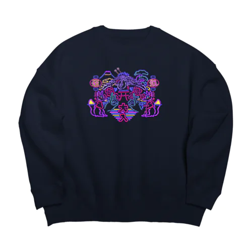 ジャパニーズネオン・カラフル Big Crew Neck Sweatshirt