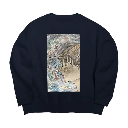 中学2年３学期の少年 Big Crew Neck Sweatshirt