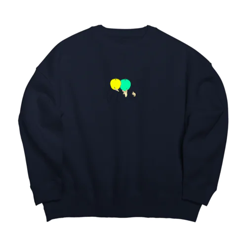 【オハヨウノヤクソク】ﾘﾝｺﾞﾉﾆｼﾞｮｳ Big Crew Neck Sweatshirt