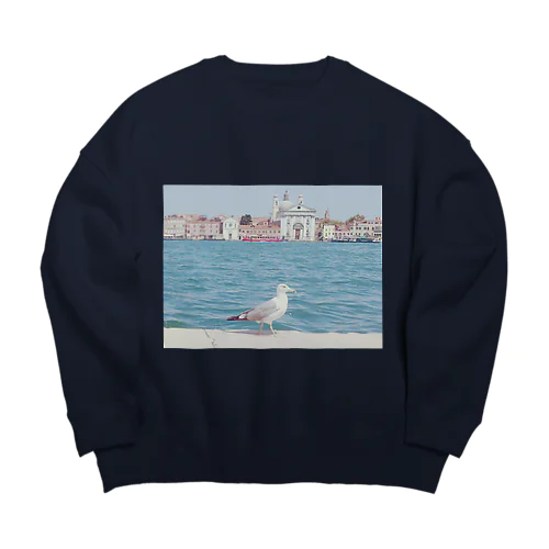 ベネチアのかもめ Big Crew Neck Sweatshirt