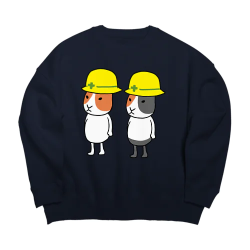 ペアルックヘルメットモルモット Big Crew Neck Sweatshirt