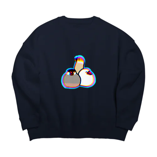 トリオ文鳥（激しめ） Big Crew Neck Sweatshirt