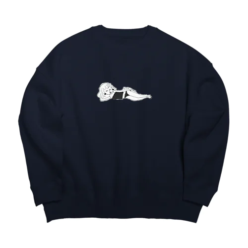 白目でSTAY HOME Big Crew Neck Sweatshirt