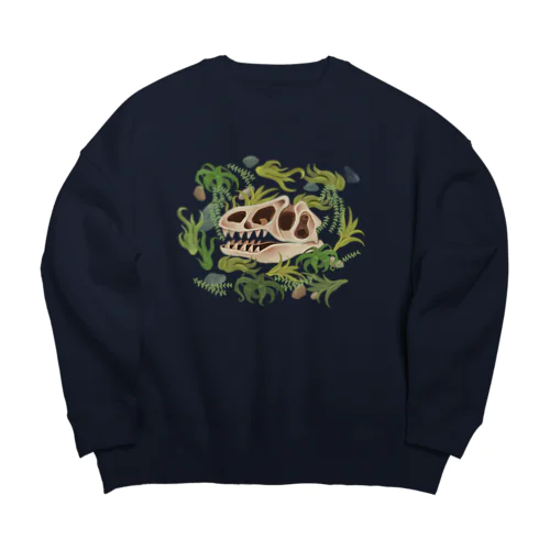 アロサウルス頭骨 Big Crew Neck Sweatshirt