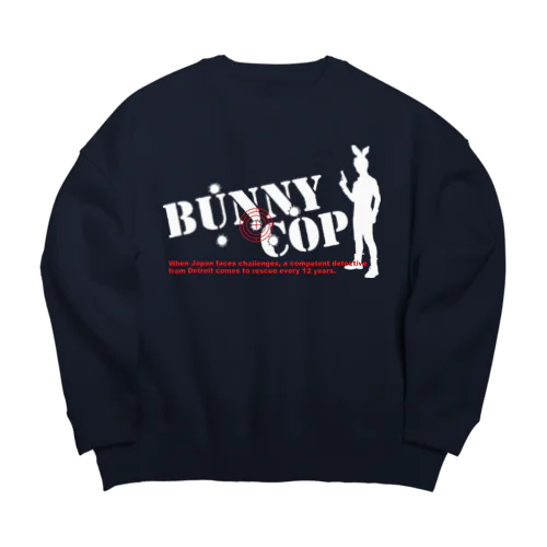 BUNNY COP LOGO W&R Big Crew Neck Sweatshirt