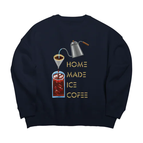 自家製アイスコーヒー 濃色用 197-2 Big Crew Neck Sweatshirt