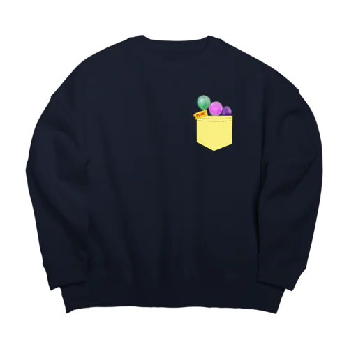 ポケットにロリポップ  Big Crew Neck Sweatshirt