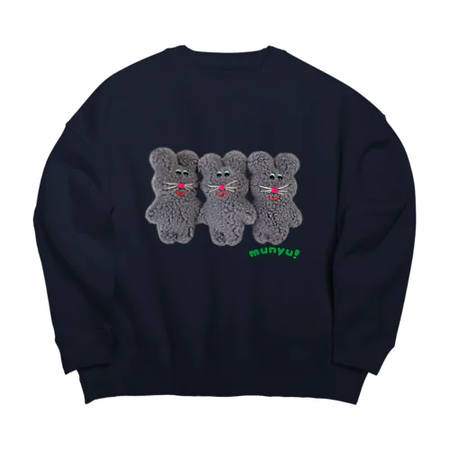 ねず型プクくん Big Crew Neck Sweatshirt