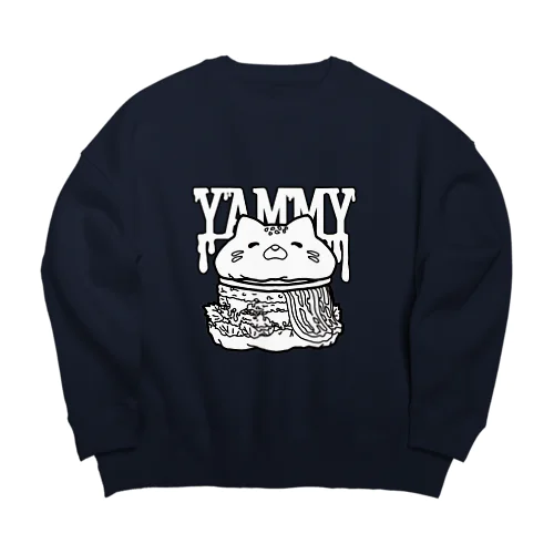 ねこバーガー Big Crew Neck Sweatshirt