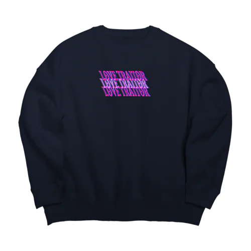 ラブトレイター/LOVE TRAITOR ロゴ入り Big Crew Neck Sweatshirt