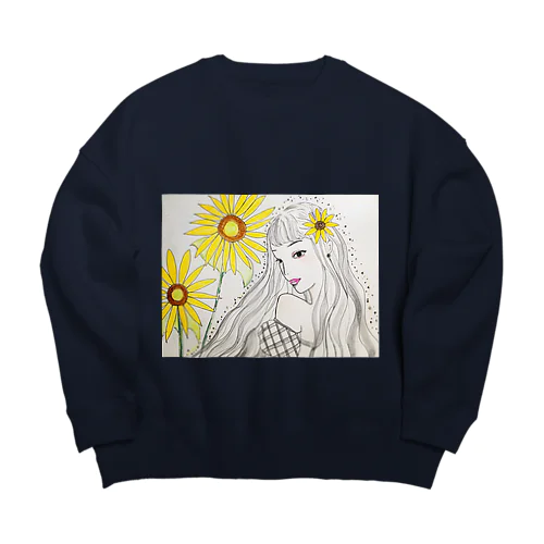 主役は私でしょ Big Crew Neck Sweatshirt