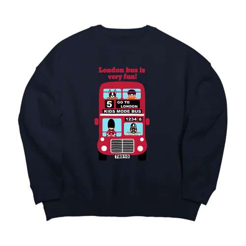 楽しいロンドンバス♪ Big Crew Neck Sweatshirt