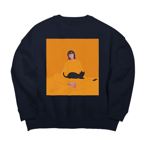 物思いさん Big Crew Neck Sweatshirt