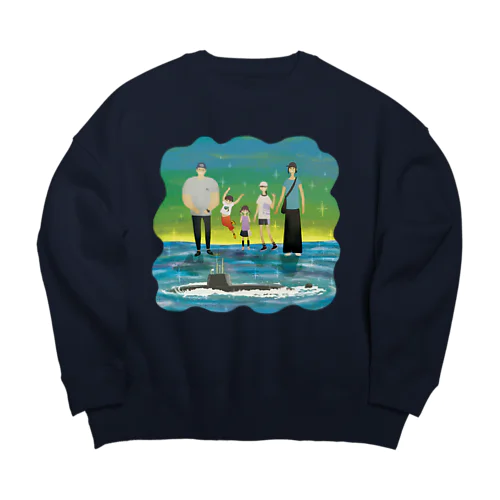 潜水艦家族3 Big Crew Neck Sweatshirt