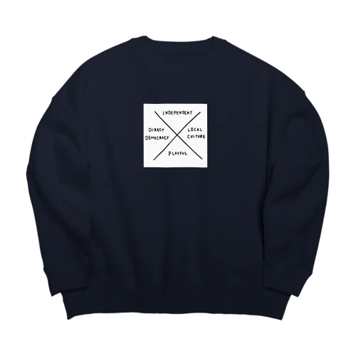 【白背景】大切にしたいこと Big Crew Neck Sweatshirt