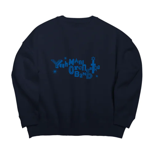 やーまんおーけすとらばんどぶるー Big Crew Neck Sweatshirt