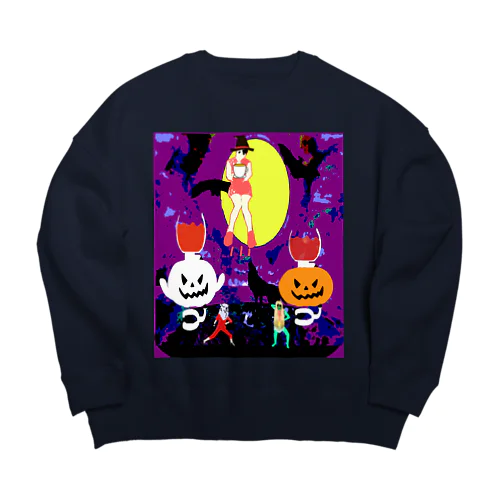 ハロウィーンコーヒーパーティー Big Crew Neck Sweatshirt