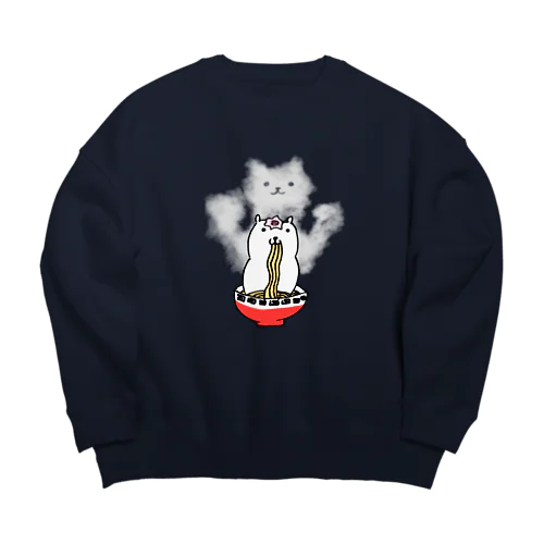 ラーメンねこ Big Crew Neck Sweatshirt