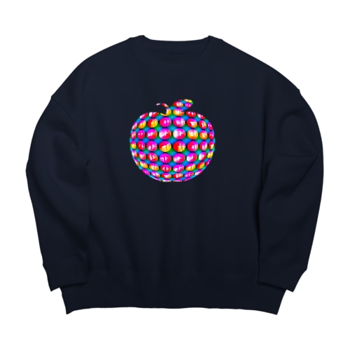 りんごスター　~ハングルシリーズ~ Big Crew Neck Sweatshirt
