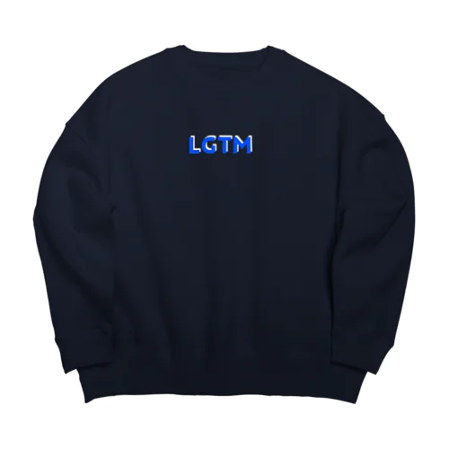 LGTM ブルー Big Crew Neck Sweatshirt