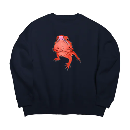 ぱくぱくフトアゴヒゲトカゲ　レッド Big Crew Neck Sweatshirt