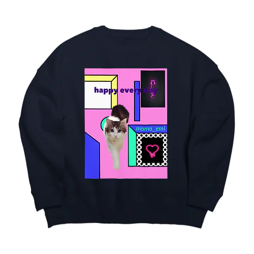 happy Big Crew Neck Sweatshirt