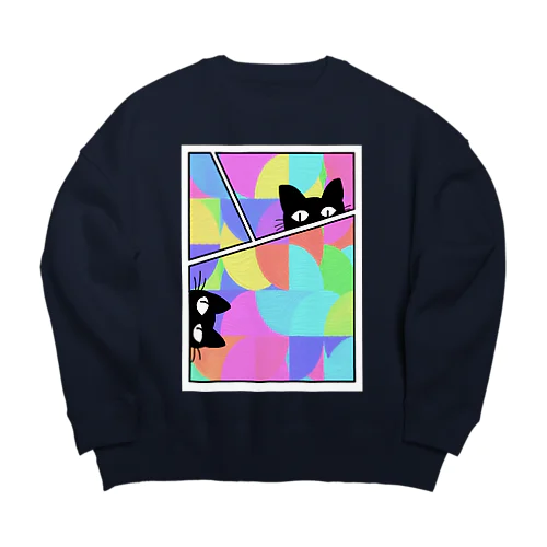 にゃんですか？ Big Crew Neck Sweatshirt